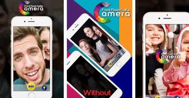 android kamera depan flash front selfie