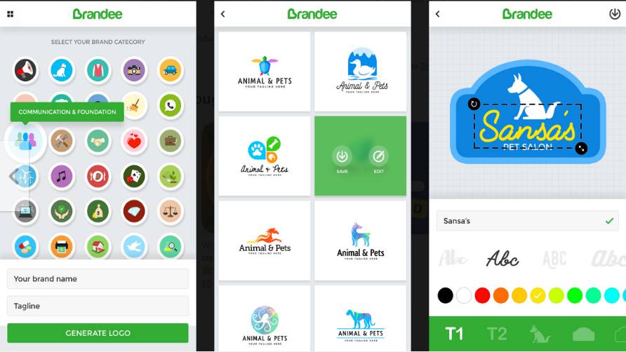 aplikasi android untuk membuat desain logo brandee logo maker