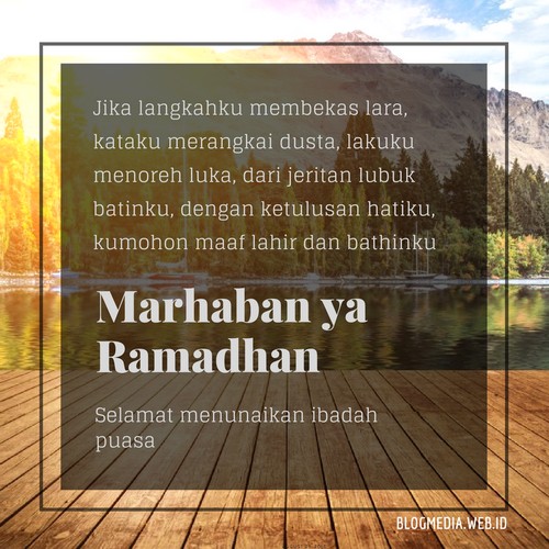 Contoh Ucapan Menyambut Ramadhan 1439 H