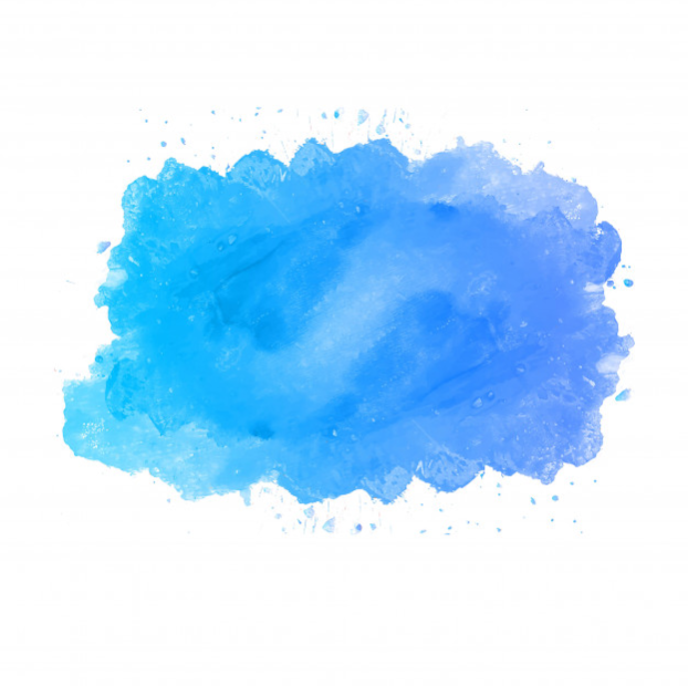 Blue watercolor splash background Free Vector