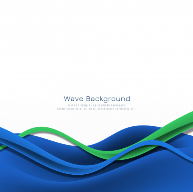 Abstract stylish blue wave vector background Free Vector