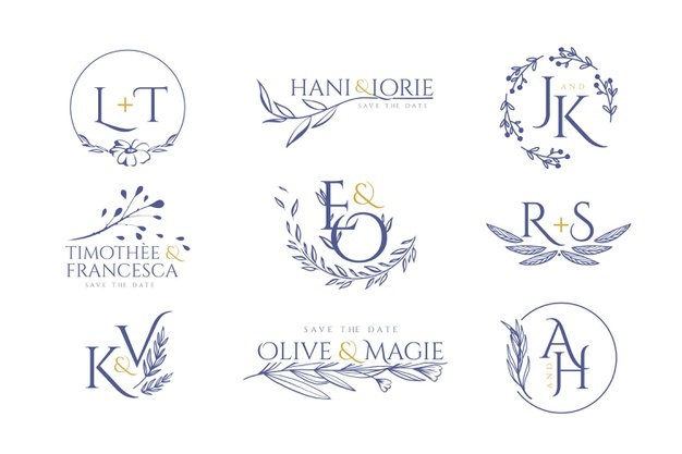 40+ Logo Undangan Pernikahan Monogram, PNG, Vector, Psd